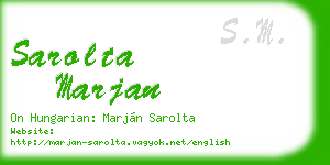 sarolta marjan business card